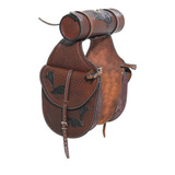 Alforge Marrom Em Couro De Bufalo Todo Reforçado Envio Hoje