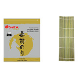 Alga Marinha Nori Edomae 10 Folhas Esteira Bambu Sudare
