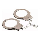Algema De Metal Fetiche Festa Fantasia Policial Luxo Cor Prata