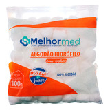 Algodão Bolinha Hidrófilo Melhormed 100 Algodão 100g
