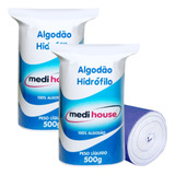 Algodão Hidrófilo Rolo 500g Com 2 Unidades Macio Econômico