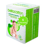 Algodão Quadrado Bellacotton 50 Und Cada Kit Com 6