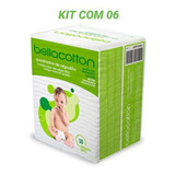 Algodão Quadrado Bellacotton Bebê 50 Und Cada Kit Com 6