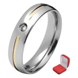 Aliança Anel Feminino masculino Fio Ouro 18k 6mm Polido
