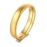 Aliança Avulsa 4mm Folhado A Ouro 18K Qualidade Original Anel De Casamento Casal Noivado