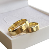 Aliança De Ouro 18k Casamento Noivado 5mm 5g Par Chanfrada