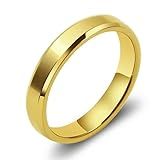 Aliança Ouro Casamento Noivado Banhada 4mm