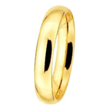 Aliança Tradicional 4mm Banhada Ouro 18k Tungstênio Avulsa