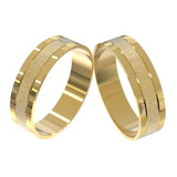 Alianças Par Aliança 5mm Friso Ouro 18k Amarelo Mc1 5