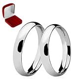 Alianças Prata Italianas Par 4mm Anatomicas Modelo Classic Namoro Noivado Compromisso Casamento Com Caixa De Veludo Premium