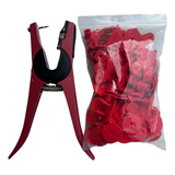 Alicate Aplicador 50 Brincos Vermelho 4 2x5cm 001 A 050