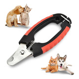 Alicate Cortador De Unhas Pet Cães Gatos 12cm P todos Portes Cor Preto E Vermelho Com Trava
