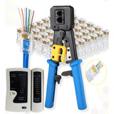 Alicate Crimpar 100 Conector Rj45 Vazado Testador Rede