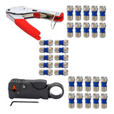 Alicate Crimpar Cabo Coaxial Decapador 30 Conector Rg6