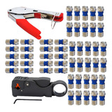 Alicate Crimpar Decapador Cabo Coaxial 50 Conector Rg6