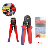 Alicate Crimpar Prensa E Desencapador E Ilhos Tubular Kit