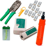 Alicate Crimpar Rj45 12 11 Punch Down Teste Decapador Rj45