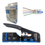 Alicate Crimpar Rj45 Cat 5 6 7 100 Conector Ez Rj45 Vazado