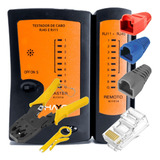 Alicate Crimpar testador Cabo 50 Conector Rj45 Cat5e capas