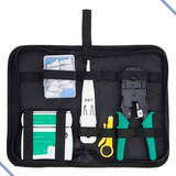 Alicate De Crimpar Rj45 Testador Acessórios Com Estojo