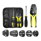 Alicate De Crimpar Terminal Tubular Ilhós 8 Em 1 Com Estojo