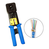 Alicate Easy Crimp Rj45 Rj11 Rj12 Com Catraca Auxiliar