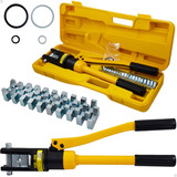 Alicate Hidráulico De Prensa Marca Lorben Para Crimpar Terminais 10 A 240mm Cabo Longo Antiderrapante Cabeça Giratória Design Resistente Ideal Para Uso Profissional E Industrial