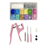 Alicate Pregar Botão Pressão Ritas Tic Tac Box C 280 Botões Cor Alicate Rosa