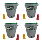 Alimentador Bezerro Mamadeira Balde 5 Litros C 4un 