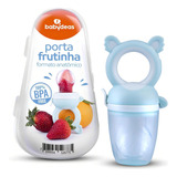 Alimentador Porta Frutinhas Babydeas Azul 6 Meses Silicone