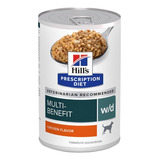 Alimento Hill s Prescription Diet Multi benefit W d Para Cão Adulto De Raza Todos Os Tamanhos Sabor Frango De 370 G