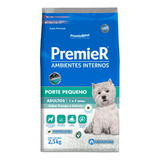 Alimento Premier Gourmet Ambientes Internos Para Cachorro Adulto De Raça Pequena Sabor Frango E Salmão Em Sacola De 2 5kg