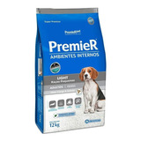 Alimento Premier Super Premium Ambientes Internos Light Para Cão Adulto De Raza Pequena Sabor Frango Y Salmão De 12 Kg