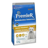 Alimento Premier Super Premium Ambientes Internos Para Cão Filhote De Raça Pequena Sabor Frango E Salmão Em Sacola De 2 5kg