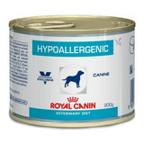 Alimento Royal Canin Veterinary Diet Canine Hypoallergenic Para Cão Adulto Todos Os Tamanhos Sabor Mix Em Lata De 200g