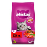 Alimento Whiskas 1 Whiskas Gatos S Para Gato Adulto Sabor Carne Em Sacola De 10kg