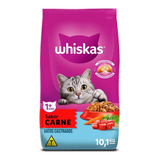 Alimento Whiskas Premium Castrados 1 Para Gato Adulto Sabor Carne Em Sacola De 10 1kg