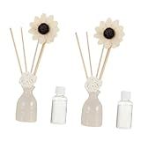 Alipis 2 Conjuntos De Aromaterapia Difusor De Vime Difusor De Óleo Perfumado Ideia De Presente Difusor Bastões De Flores Aroma De Flor Decorativa Difusor De Cana De Flor Óleo Essencial