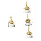 Alipis 4 Pcs Lâmpadas De Aroma Queimador De Cerâmico Difusores Para Casa Decoração Árabe Difusor De Óleos Essenciais Lâmpada De Óleo Essencial Cerâmica Chá Leve