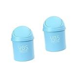 Alipis Caixa 2Pcs Mini Lixeiras Lixeira Escritorio Lixeira Escritório Lixeira Para Escritório Contêiner De Armazenamento Recipiente De Lixo Armazenar Cesto De Lixo Pequena Lata De Lixo