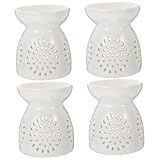 Alipis Velas Românticas 4 Pcs Queimador De óleo Aromático Decoração Doméstica Decoração De Casa Difusor De Aroma Porta óleo Essencial Aquecedor De Cera De Cerâmica Queimador De Aroma