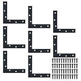 Alise Placa De Reparo De Aço Inoxidável Para Reparo De Junção De Suporte 120 Mm X 120 Mm 8 Peças Preto Fosco
