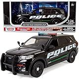 All Star Toys 2022 Ford Explorer Police Interceptor Utility Promo 1 24 Diecast Model Car Exclusive Motormax 76992