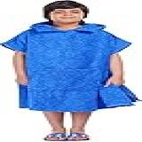 ALLEN MATE Roupão Infantil Para Trocar De Roupa Toalha Poncho De Praia 100 Algodão Felpudo De Secagem Rápida Com Capuz E Bolso Para Meninos E Meninas Estrela Do Mar Azul 10 13 Anos