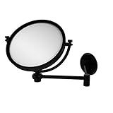 Allied Brass WM 6T 2X BKM 20 32 Cm Suporte De Parede Ampliação 2X Com Espelho De Maquiagem Preto Fosco