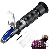 ALLmeter Refratômetro De Vinho De Uva Brix Refratômetro De álcool Para Fabricação De Vinho De Uva Mede O Teor De Açúcar E Prevê O Grau De álcool Escala Dupla De 0 40 Brix E 0 25 Vol álcool Para Fabricação De Vinho