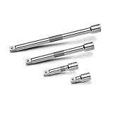Alltrade Conjunto De Barra De Extensão Powerbuilt De 4 Peças Unidade De 9 5 Mm Barras Extensoras De Soquete 4 5 Cm 7 6 Cm 15 2 Cm Bola De Detentor Anéis De Graxa Aderência Antiderrapante 640844