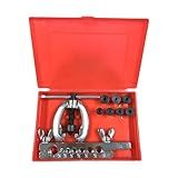 Almencla Kit De Ferramentas De Alargamento Duplo Ferramenta De Tubulação De Latão Com Caixa Ferramentas De Alargamento De Tubo Para Refrigeração De Tubo De