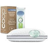 Almofada Coop Home Goods The New Eden Capa Ultra Tecnológica Com Reforço Preenchimento Ajustável Com Espuma De Memória Com Gel Hipoalergênico Com Enchimento De Microfibra Siliconada Feito Nos EUA Branco King 1