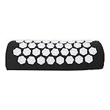 Almofada De Alívio Da Dor Almofadas De Relaxamento Muscular Almofada De Massagem Na Coluna Almofada De Massagem Nas Costas Floral Acupuntura Ergonomia Resiliência Respirabilidade Preto
